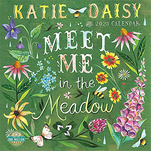 [Free] PDF 💜 Katie Daisy 2023 Wall Calendar: Meet Me in the Meadow | 12" x 24" Open
