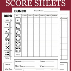 ❤[Read]⚡EBOOKBunco: 120 Bunco Score Sheets For 6 Game