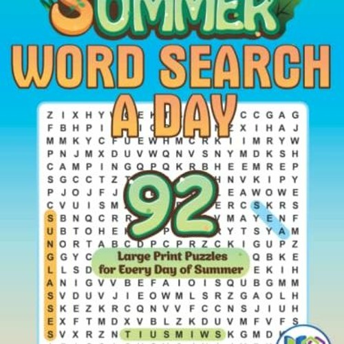 Stream ️ Read Summer Word Search a Day 92 Large Print Puzzles for