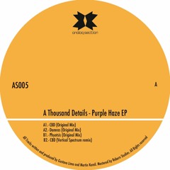Premiere: A Thousand Details "CBD" - Analog Section