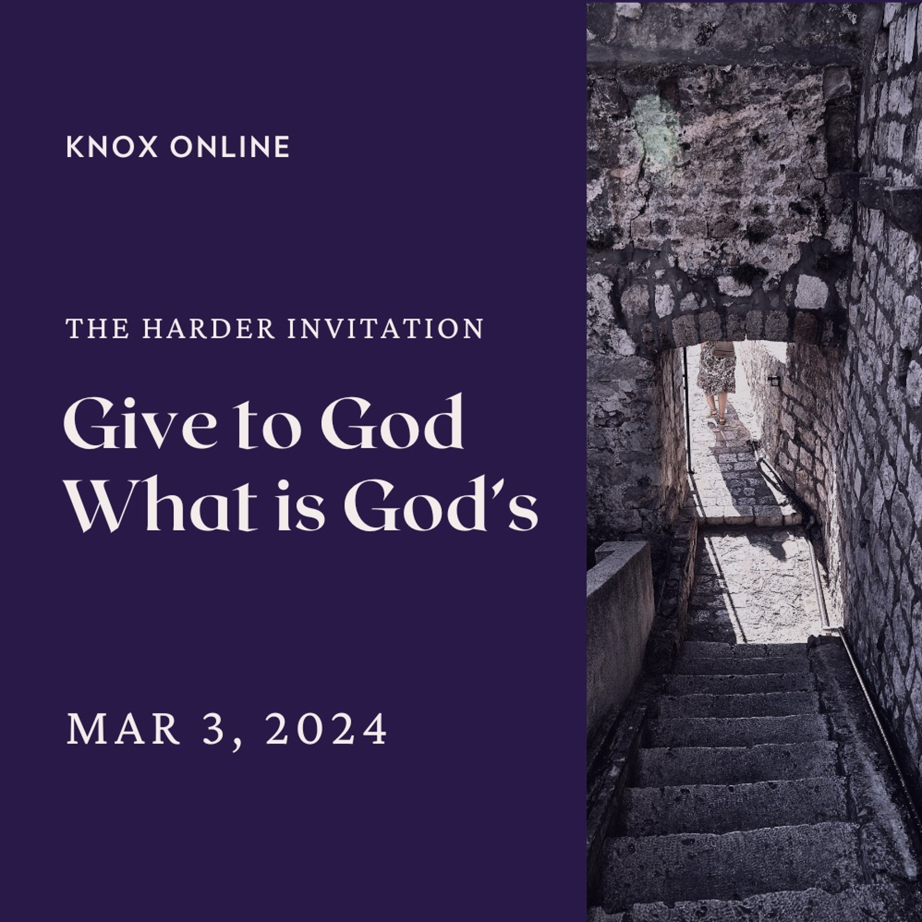 March 3, 2024 | Luke 20:20-26 | Give To God What Is God’s episode artwork