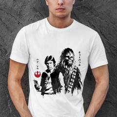 Han Solo And Chewbacca In Japanese Sumi E Style Shirt