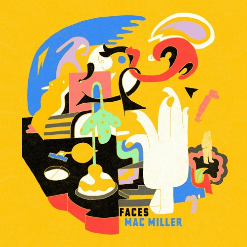 mac miller faces sweatshirt
