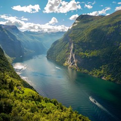 Vikings Entering The Fjord
