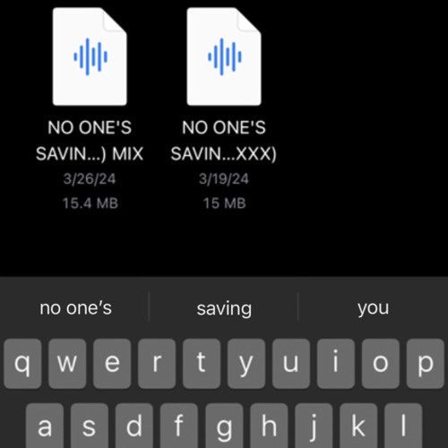 NO ONE'S SAVING YOU (N1CXXX)