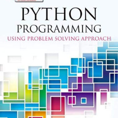FREE EBOOK 📪 Python Programming: Using Problem Solving Approach by  Reema Thareja KI