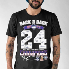 Uconn Huskies Men’s Basketball Team 2024 Champions Back2back Shirt