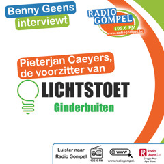 Benny Geens in gesprek met Pieterjan Caeyers voorzitter Lichtstoet Ginderbuiten