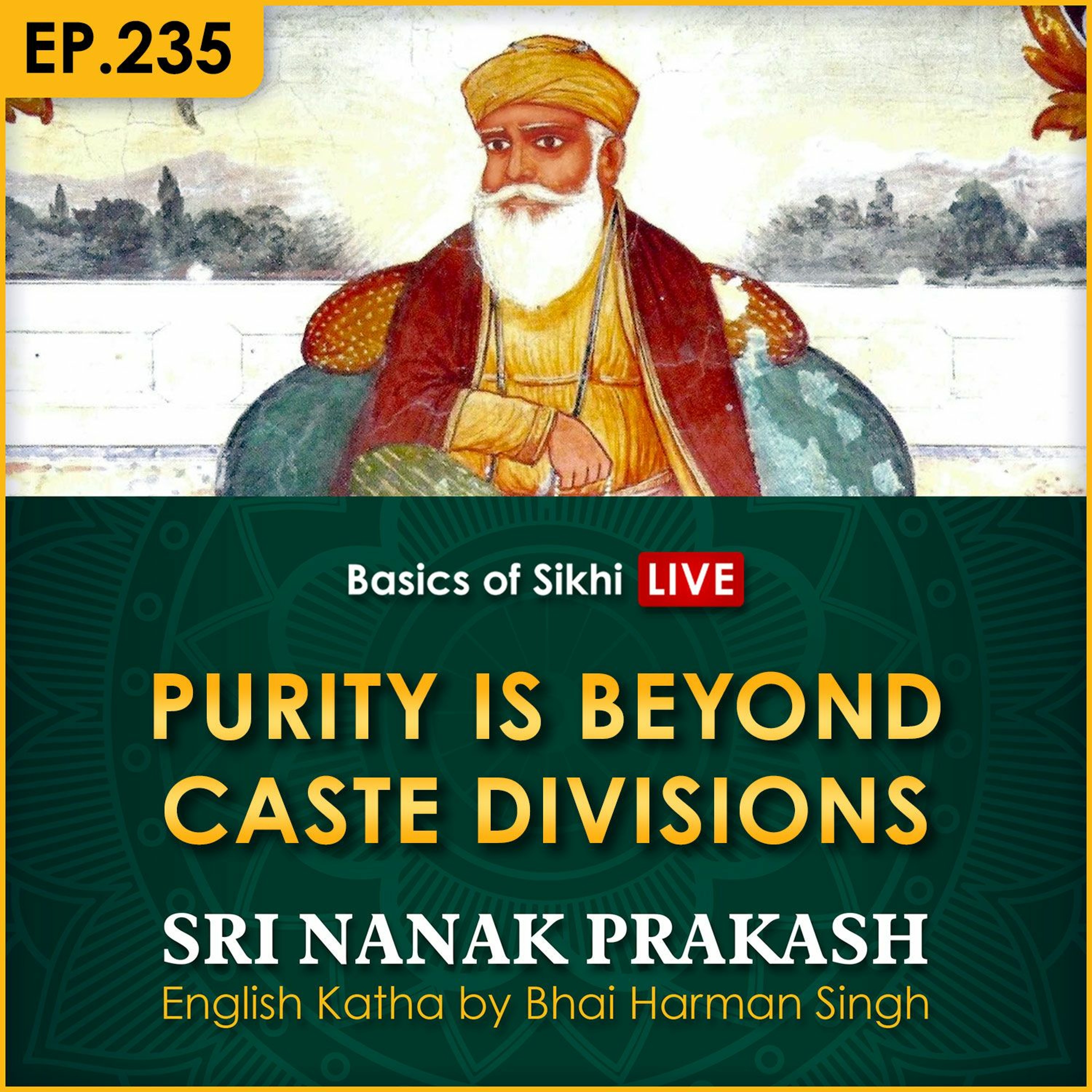 #235 Purity is Beyond Caste Divisions | Sri Nanak Prakash Katha | Bhai Harman Singh episode artwork