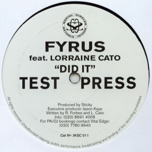 Fyrus [Sticky] feat. Lorraine Cato - Did It (4x4 Mix)
