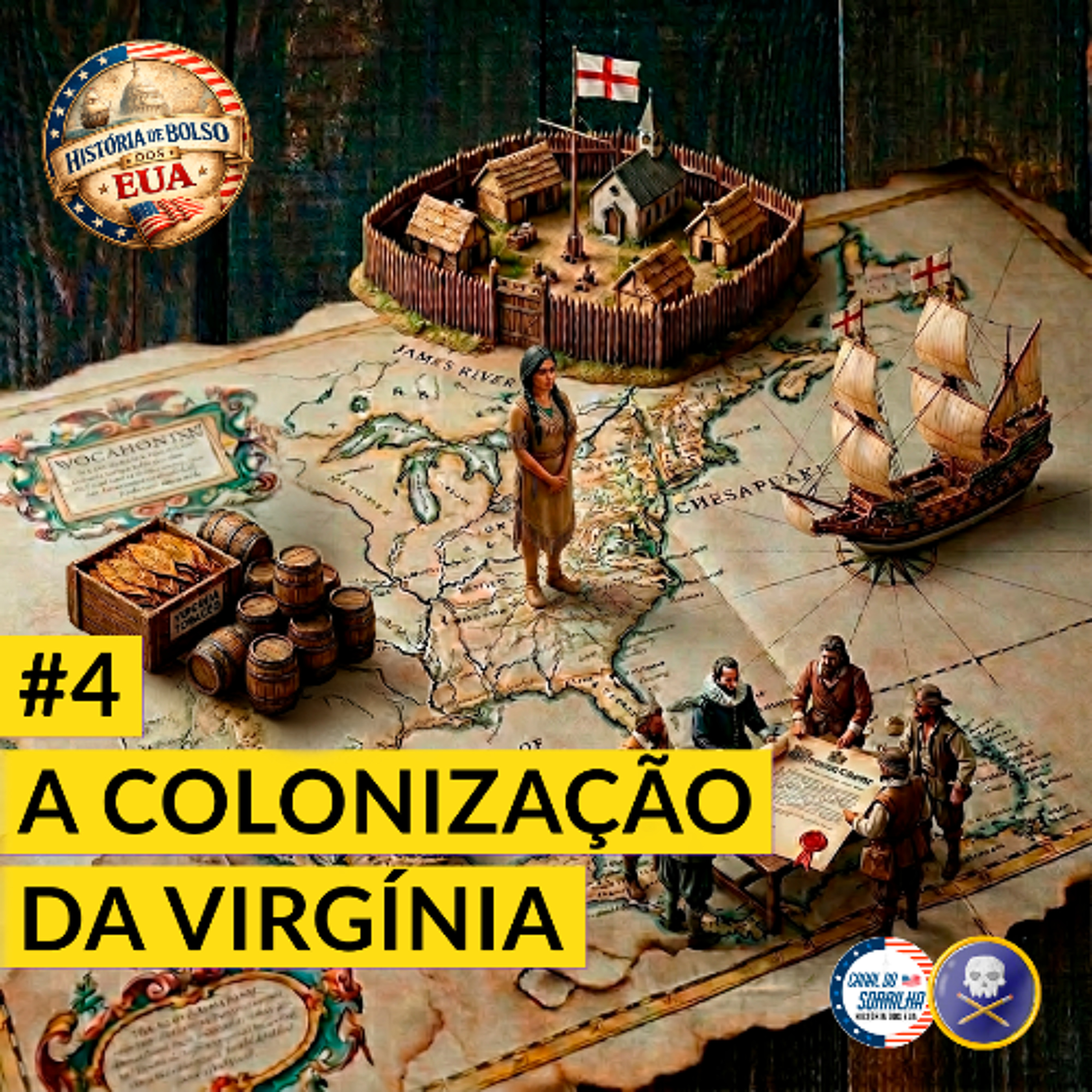 Historia de Bolso dos EUA #4 - Jamestown, tabaco e a formação da colônia inglesa na Virgínia