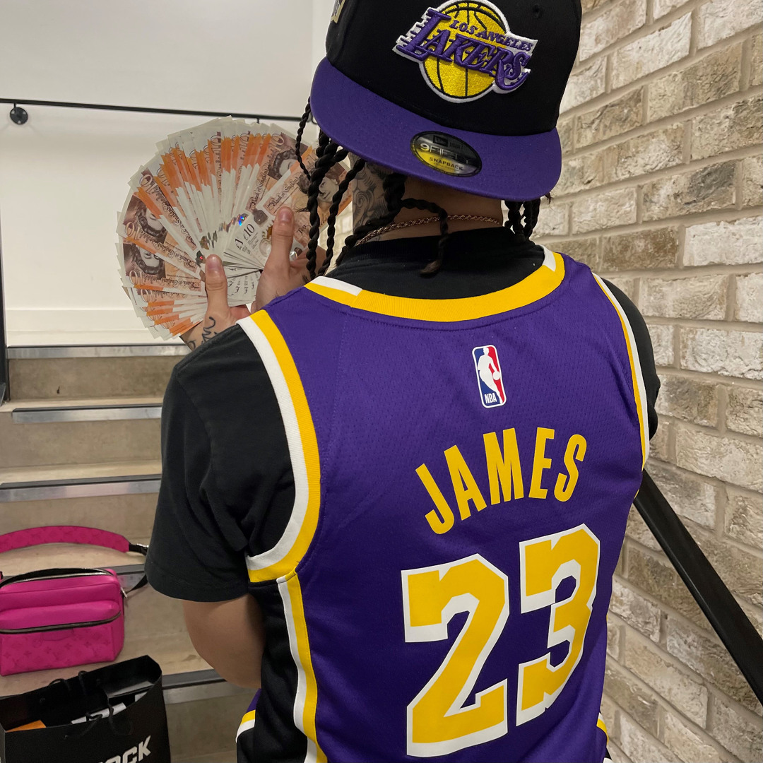LAKERS 23 ゲームシャツ S central cee着用 artworks-EcDYW5qE2pjj-0-
