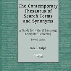 [Access] PDF ☑️ The Contemporary Thesaurus of Search Terms and Synonyms: A Guide for