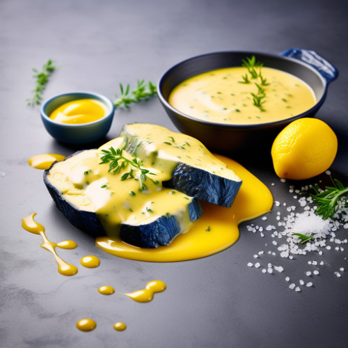 Blaubarsch mit Senfsauce