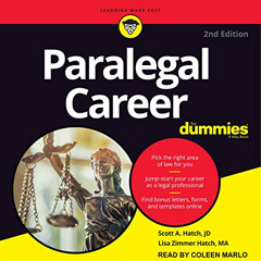 [Read] EBOOK 🗸 Paralegal Career For Dummies, 2nd Edition by  Lisa Zimmer Hatch,Scott