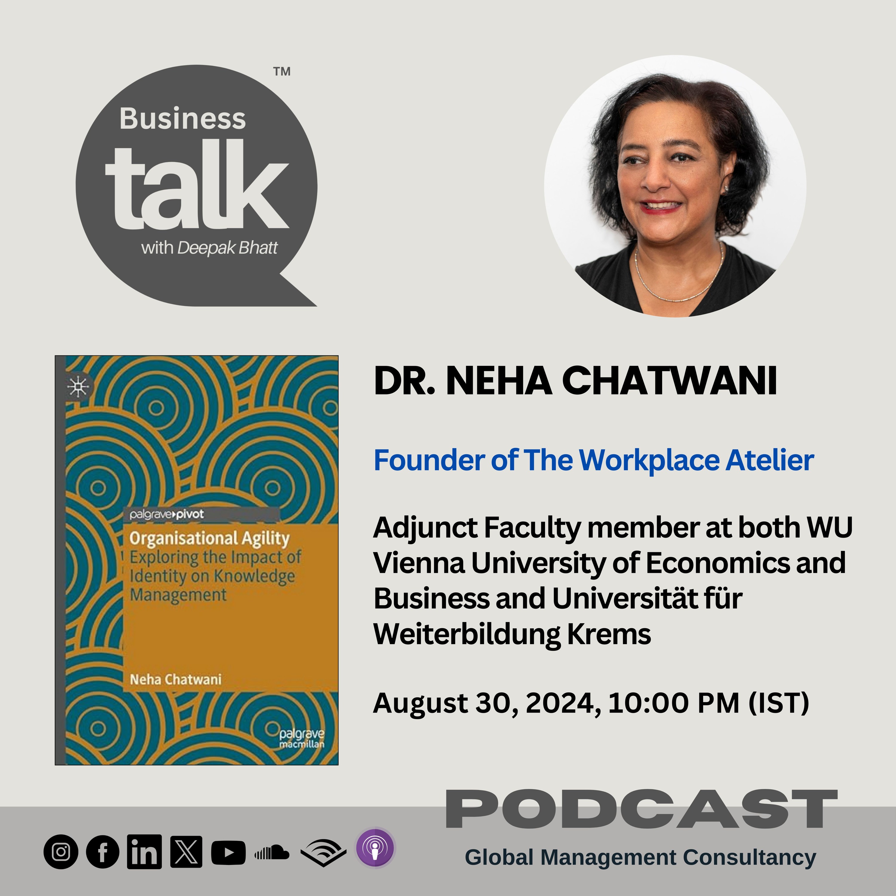 Dr. Neha Chatwani delves into the themes of her book, 'Organizational Agility' episode artwork