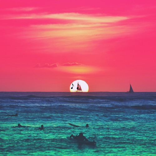 Sunset gaze while running