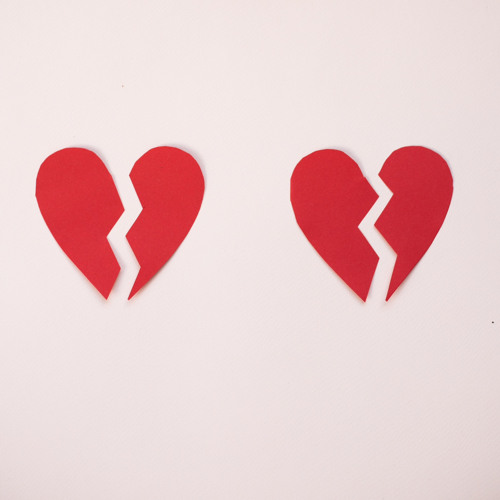 2 broken hearts.