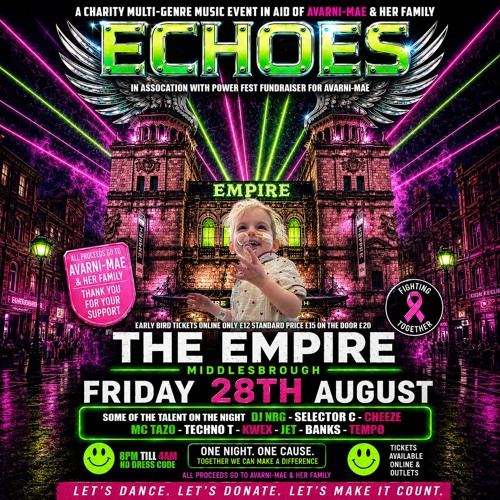 Echoes Events — ECHOES | 28th August 2026 | DJ Nevins - MC Kinson & Simpson artwork