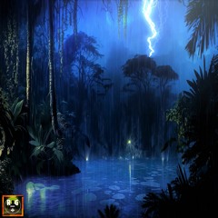 Jungle Thunderstorm Sounds at Night with Loud Thunder, Pouring Rain and Animal Noises