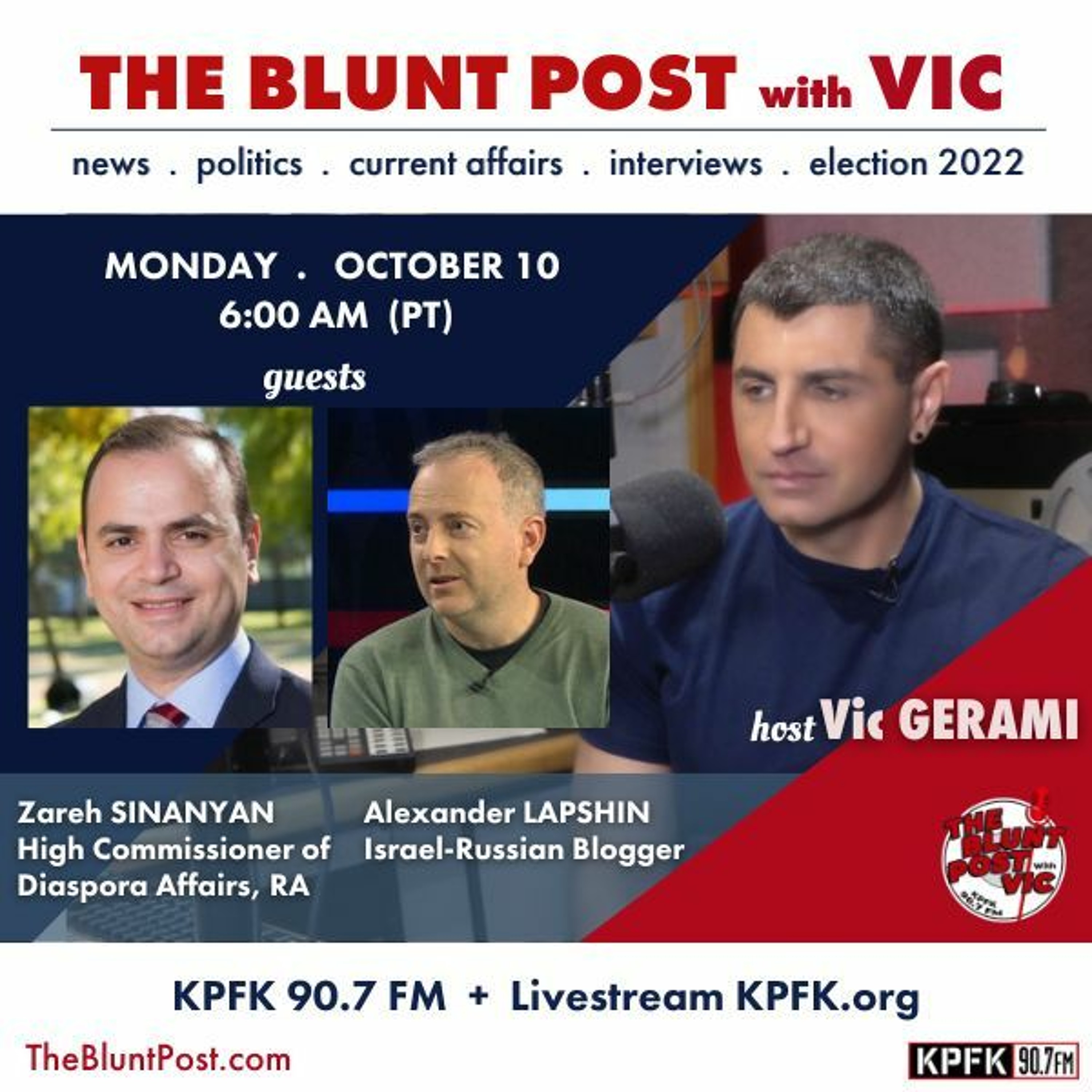 THE BLUNT POST with VIC: Guests, Zareh Sinanyan + Alexander Lapshin episode artwork