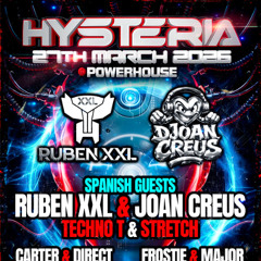 Hysteria 28th November 2025 - Dj Shock B2B Illusion- Mc's - Stretch, Letrix & Tempo