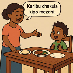 Mama alisema, karibu chakula kipo mezani