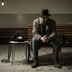 There is a man sitting all alone