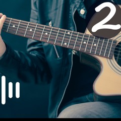 Acoustic guitar picking two strings in a row. Sound effects, royalty free.