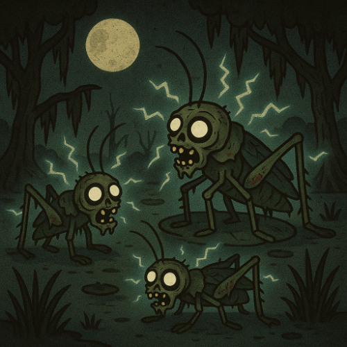 Static Swamp Crickets