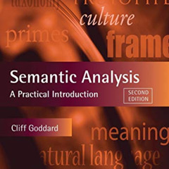 [Get] PDF 📂 Semantic Analysis: A Practical Introduction (Oxford Textbooks in Linguis
