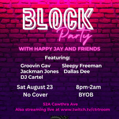 Aug 23 Block Party - Jackman Jones set