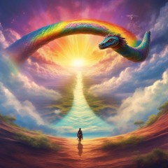 Flying rainbow serpent