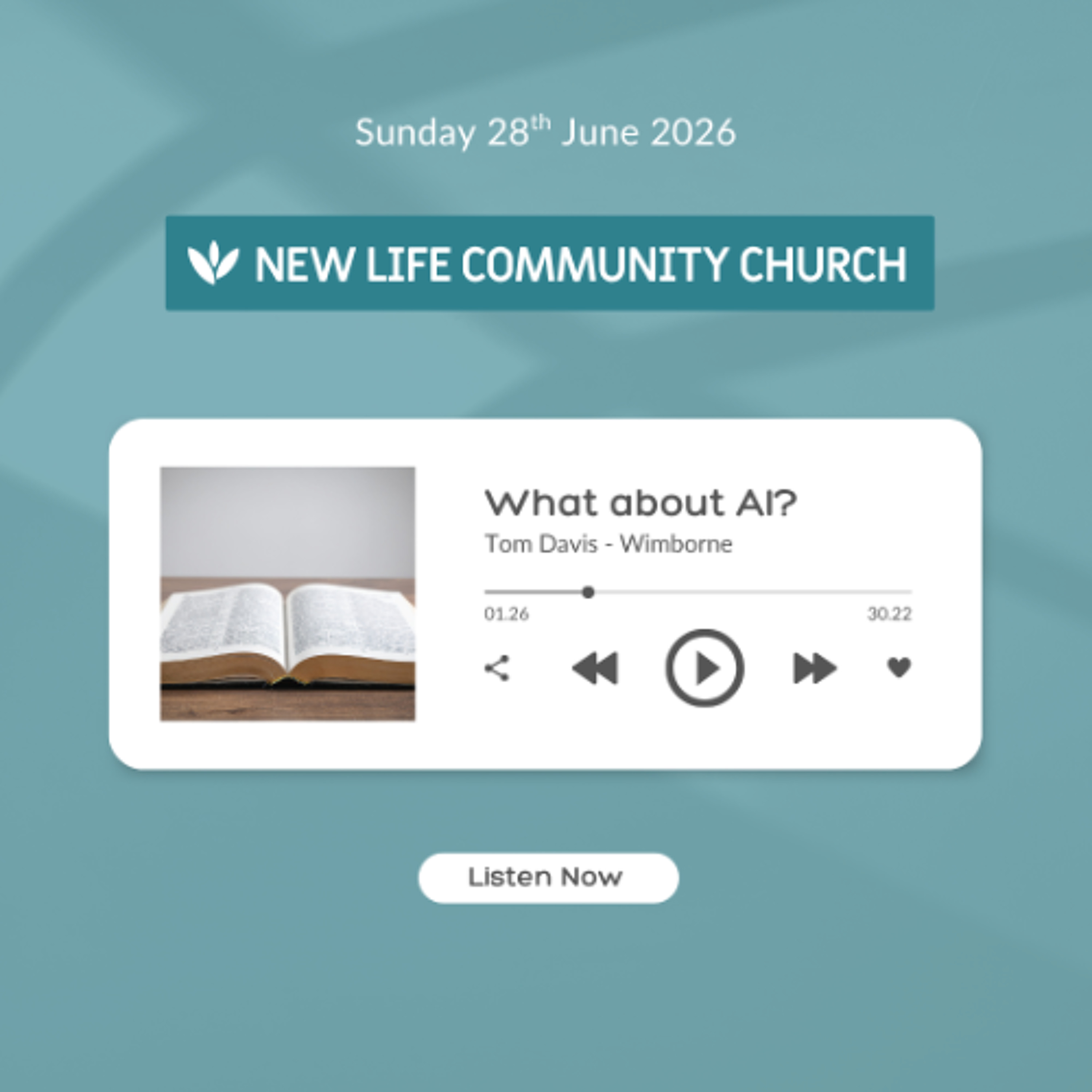 What about AI? I Tom Davis I 28th June 2026 I Wimborne episode artwork
