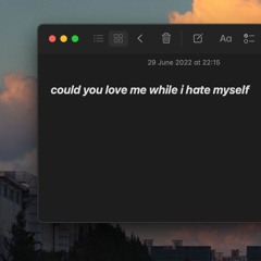 could you love me while i hate myself by zeph - cover