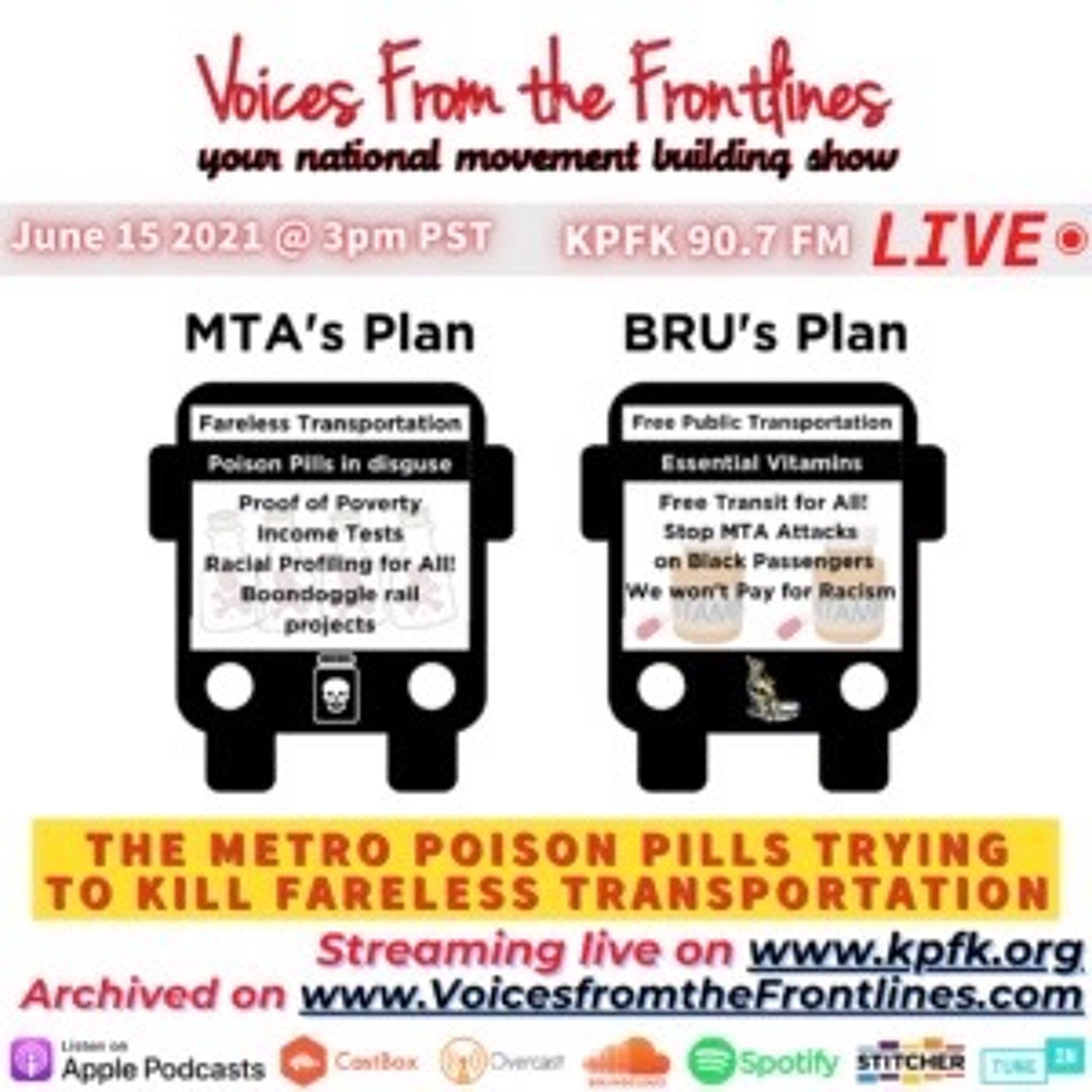 Voices Radio: BUS RIDERS UNION tackles MTA’s Poison Pill Initiative with Fareless Transportation