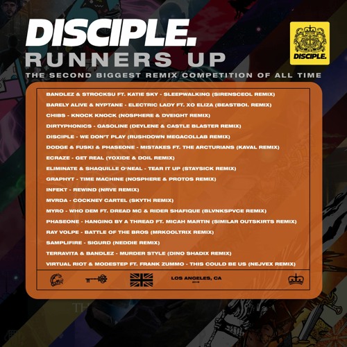 Disciple - The Second Biggest Remix Competition Of All Time (RUNNERS UP)