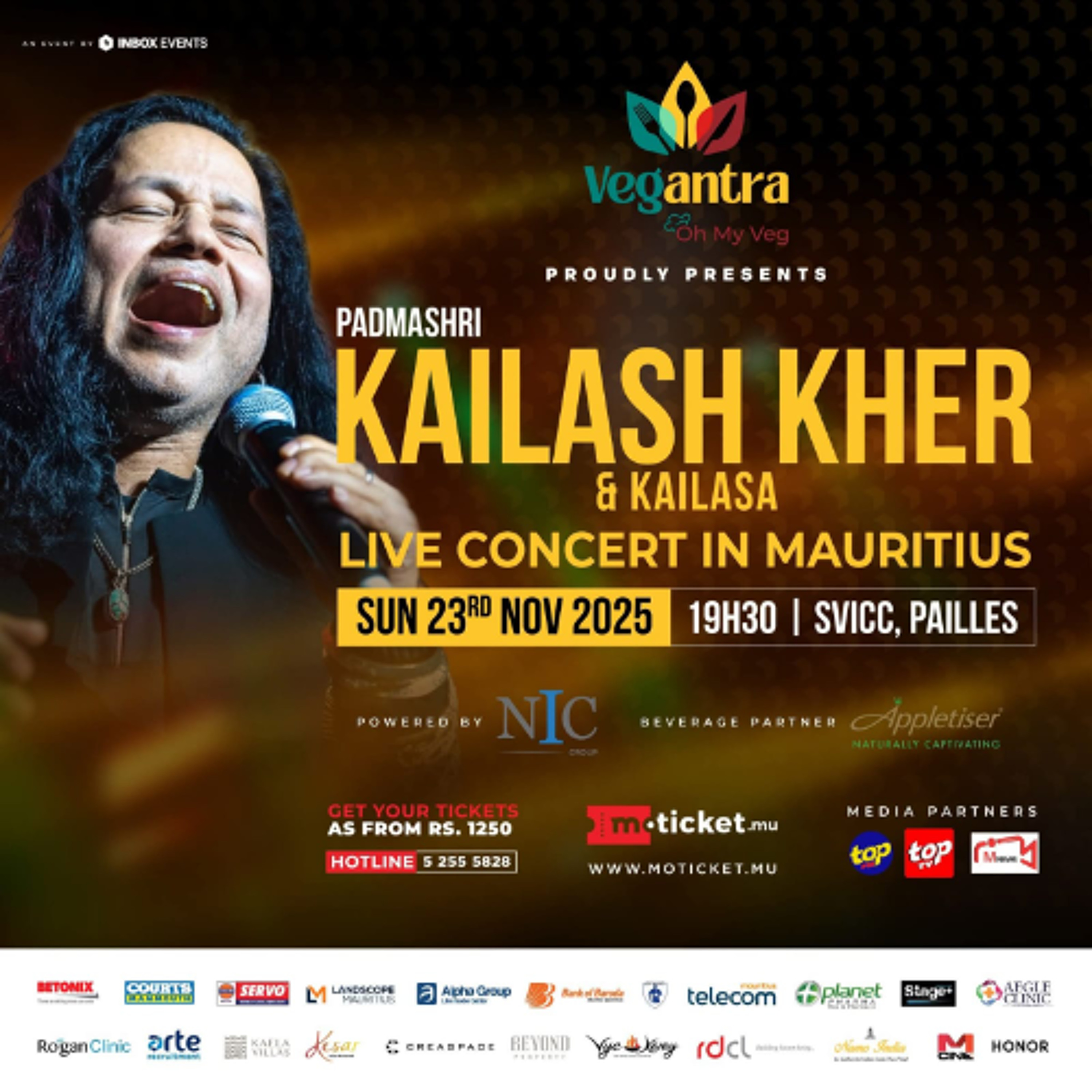 Le SVICC affichera complet ce dimanche : Trois heures d'émotion avec Kailash Kher...Un spectacle grandiose annoncé