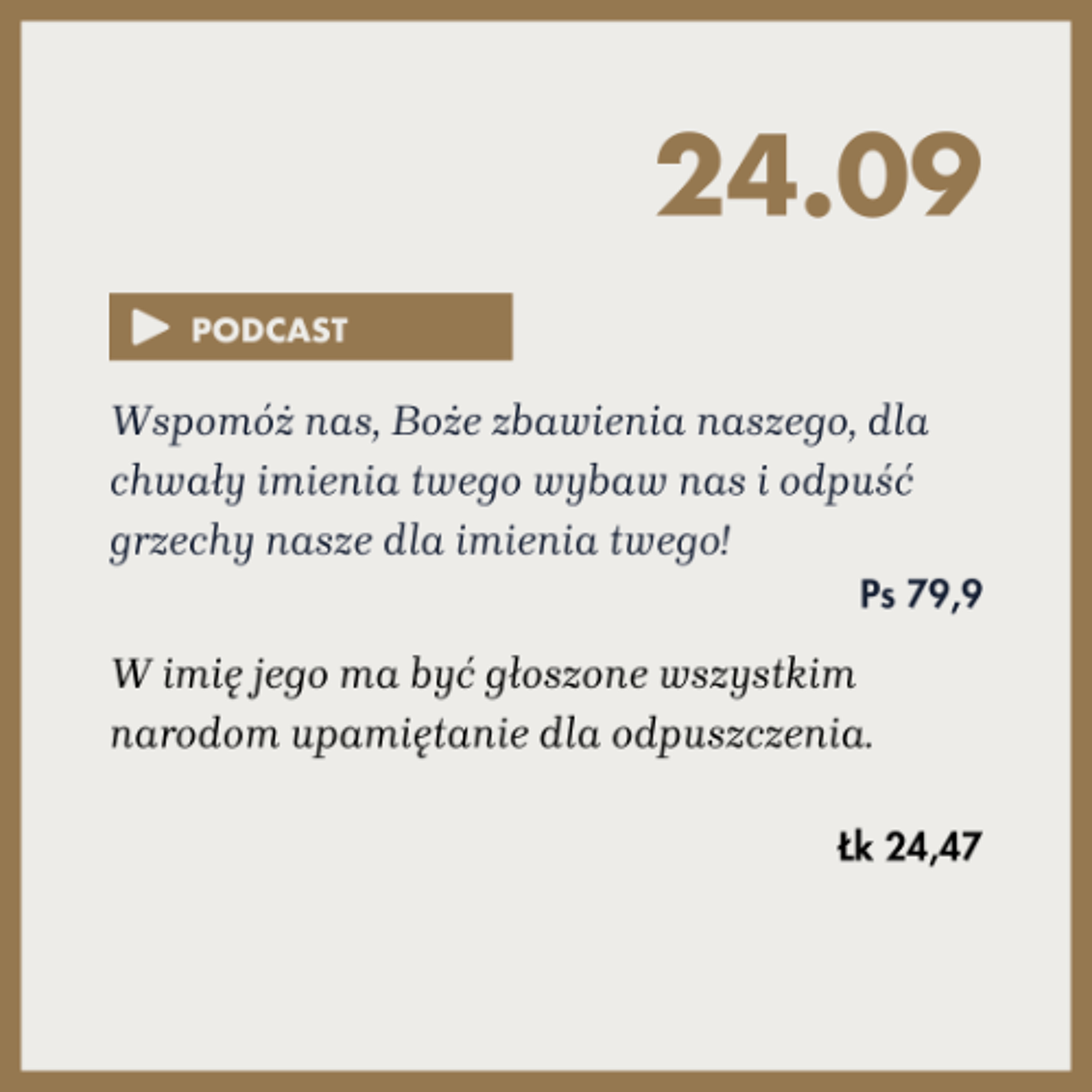 Rozważanie na dzień 24 września 2025r episode artwork