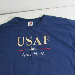 Vintage Us Airforce Elgin Florida Embroidered Shirt