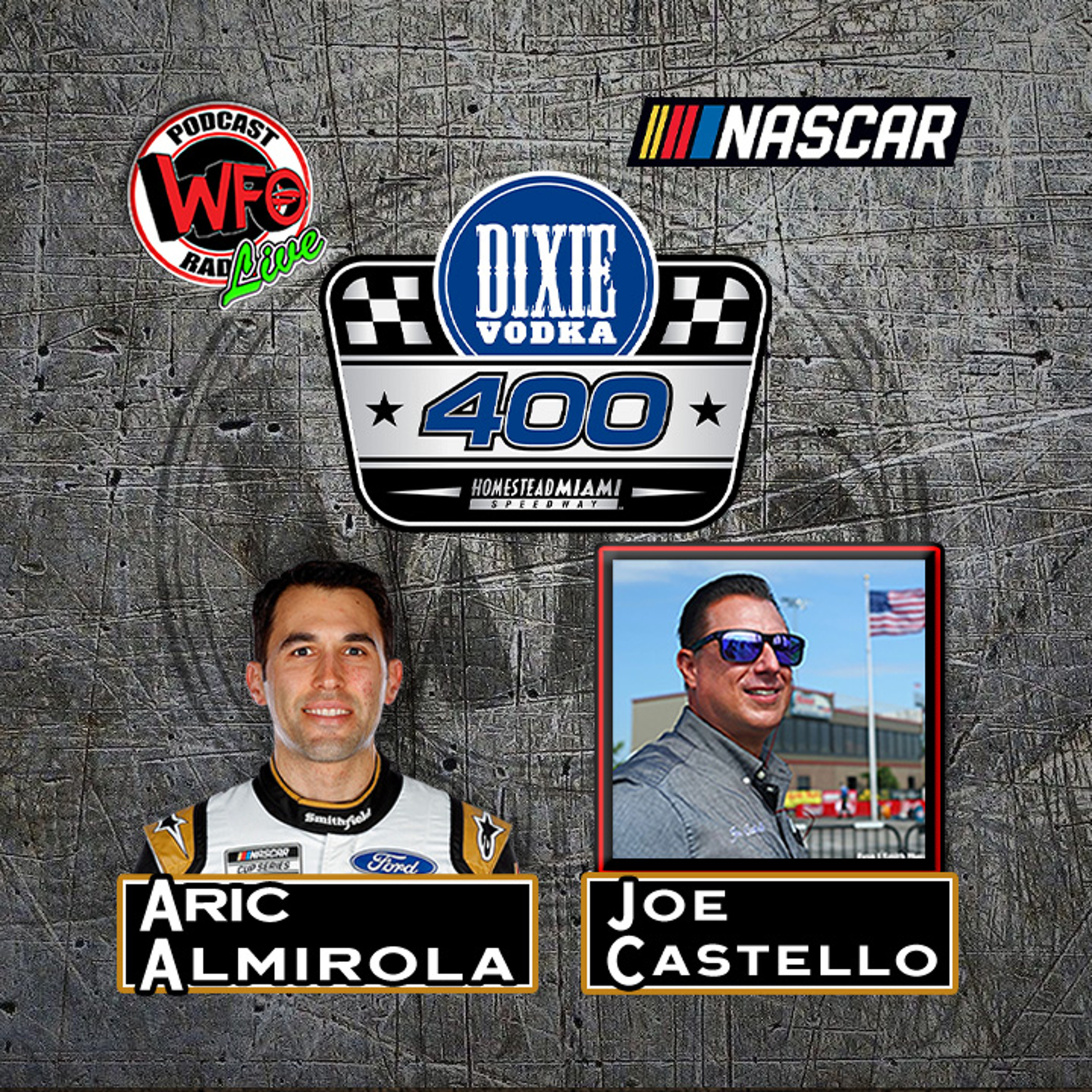 Aric Almirola gets ready for the NASCAR Dixie Vodka 400 10/22/2022