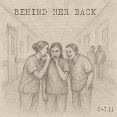 Behind her back