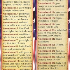 The US Constitutional Amendments
