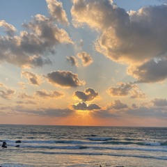 sunset at sea of gallille