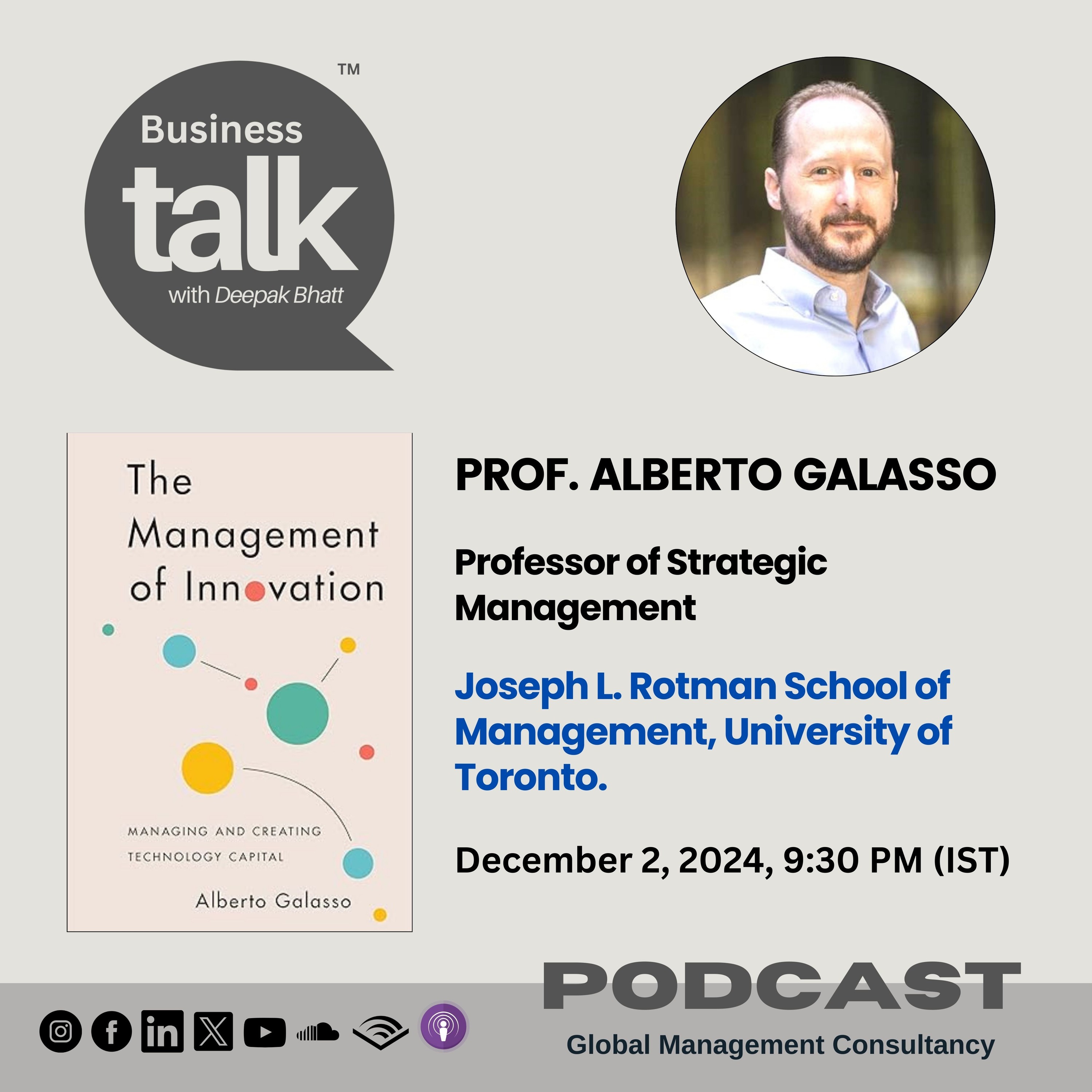 Innovation Unleashed: Prof. Alberto Galasso on Managing and Creating Technology Capital episode artwork