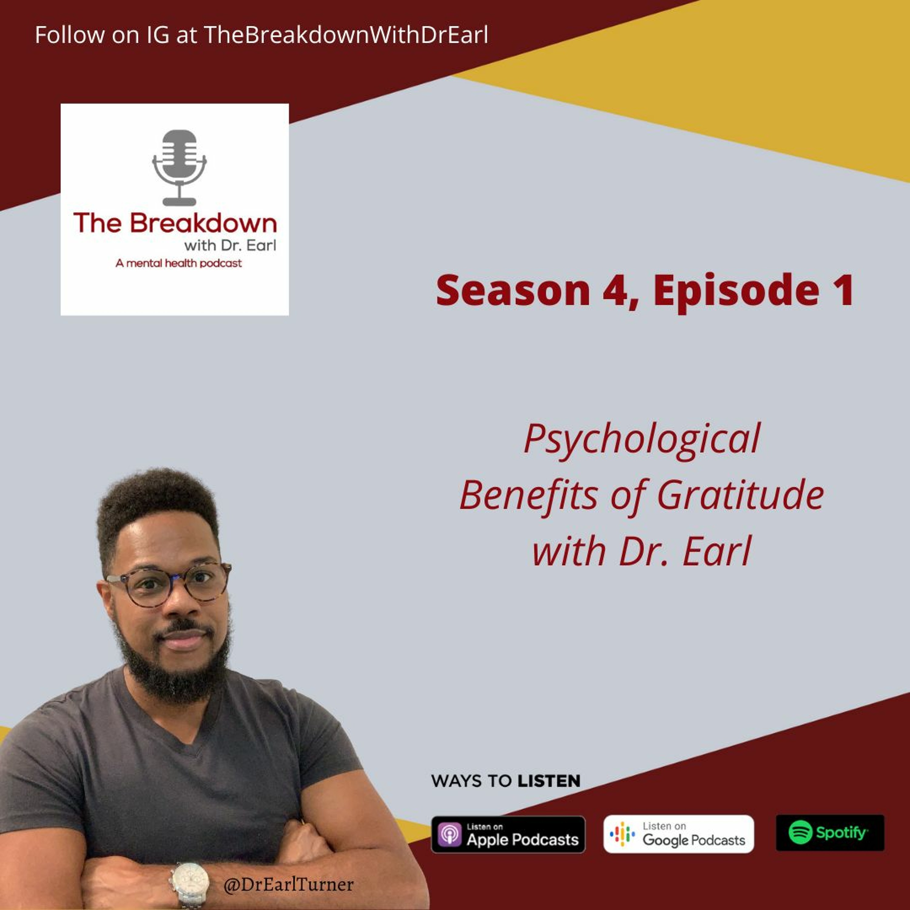 S4 E1 - You Good? The Psychological Benefits of Gratitude with Dr. Earl episode artwork