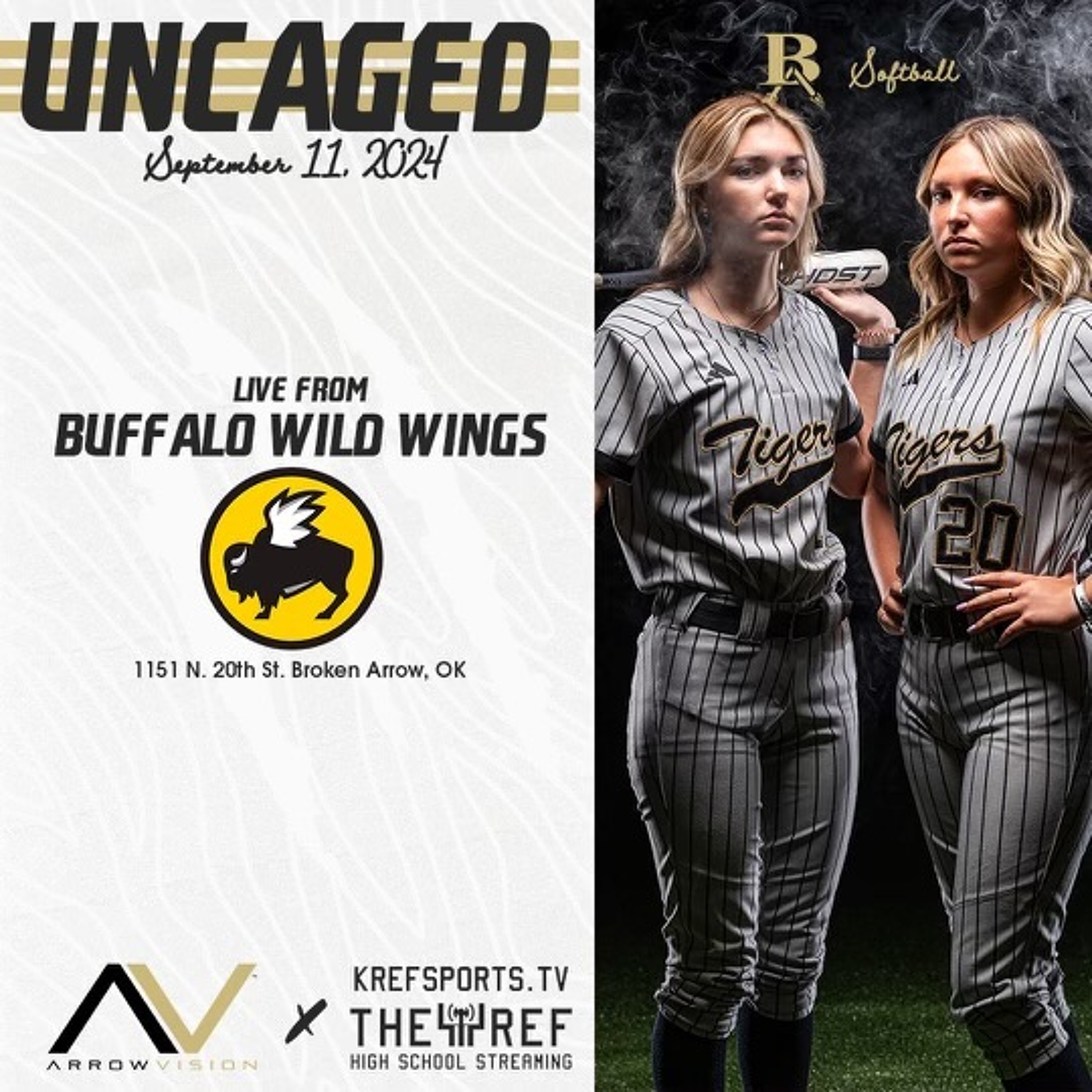 UNCAGED | LIVE from Buffalo Wild Wings | BA Softball | 9-11-24 episode artwork