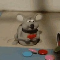 music to eat food like the mouse eating skittles.