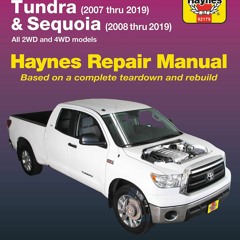 E-book download Toyota Tundra 2007 thru 2019 and Sequoia 2008 thru 2019 Haynes