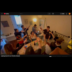 playing music for our friends at brunch mix